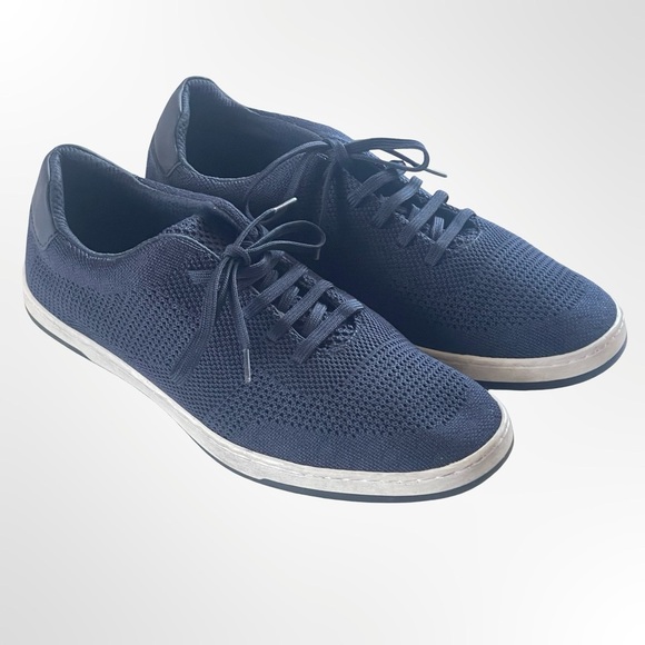 Zara Other - Zara Men's Navy Knit Lace-Up Casual Sneakers